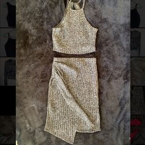 Two Piece Set (Skirt and Crop Top)